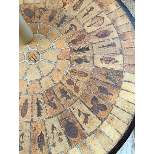 Wood Round Herbarium Coffee Table by Roger Capron, 1950s For Sale - Image 7 of 18