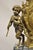 Vintage French Louis XV Style Brevettato Italy Brass & Marble Figural Clock Set For Sale - Image 15 of 16