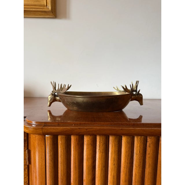 Mid-Century Modern Brass Deers Centerpiece / Bowl, France 1970s For Sale - Image 15 of 17