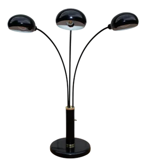 Mid Century Modern Multi-Arm Black Enamel Table Lamp