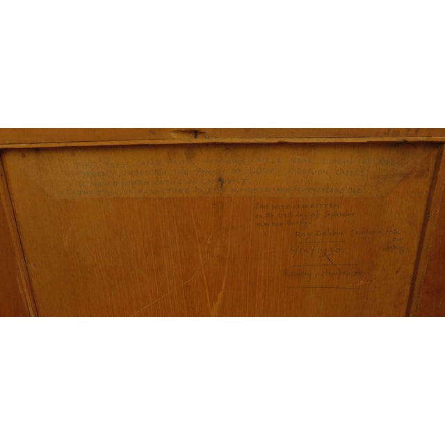 Antique Irish Linen Press Cabinet from Merrion Castle For Sale - Image 3 of 18