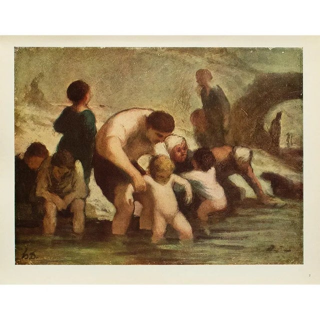 Honoré Daumier Circa 1950s After Honoré Daumier "The Bath" Vintage Full-Color Print For Sale - Image 4 of 6