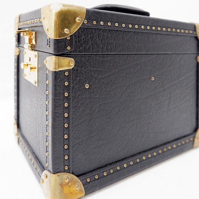 Vintage Black Leather Beauty Case by Pascal Morabito, 1980s For Sale - Image 14 of 15