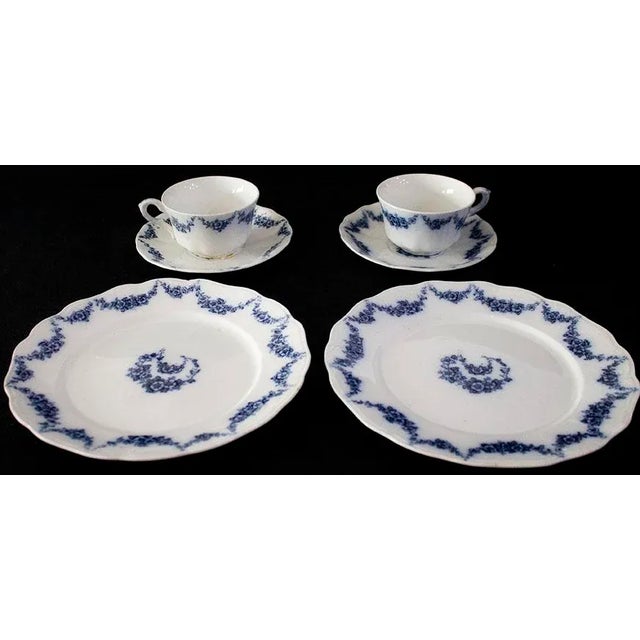 Six piece set of Heumann by John Maddock & Sons includes 2 each 9"plates, cups & saucers