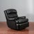 Reclining Black Leather Armchair For Sale - Image 3 of 18