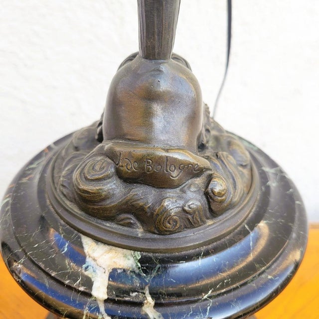 Flying Mercury Bronze Lamp after Giambologna, 19th Century For Sale - Image 16 of 18