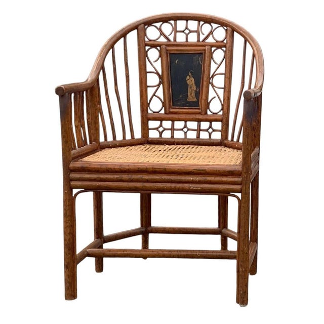 Brighton Pavilion Faux Bamboo Chairs, Set of 2 For Sale - Image 6 of 14