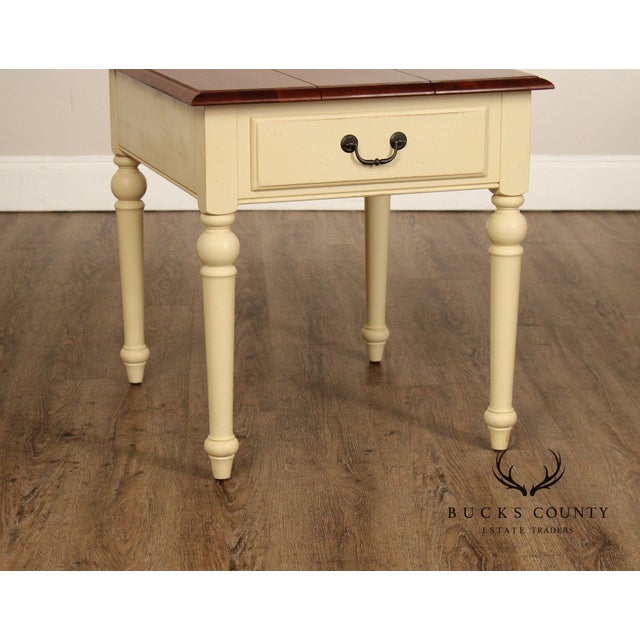 Ethan Allen Ethan Allen 'Country Crossings' One-Drawer Side Table For Sale - Image 4 of 18
