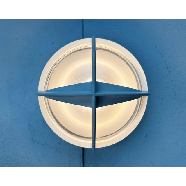 Mid-Century Modern Mid-Century Modern Danish Pirat Mini White Outdoor Wall Lamp by Eva and Nils Koppel, Gert Edstrand for Nordisk Solar, 1960s For Sale - Image 3 of 18