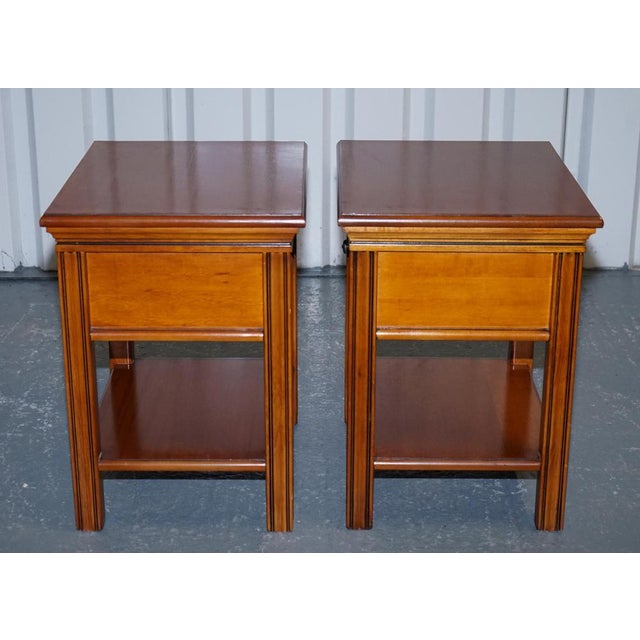 Vintage French Style Hardwood Nightstands, Set of 2 For Sale - Image 12 of 15