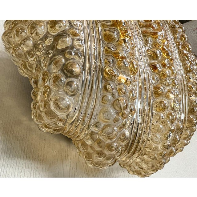 Amber Bubble Glass Flush Mount in the style of Helena Tynell, 1960s For Sale - Image 6 of 15