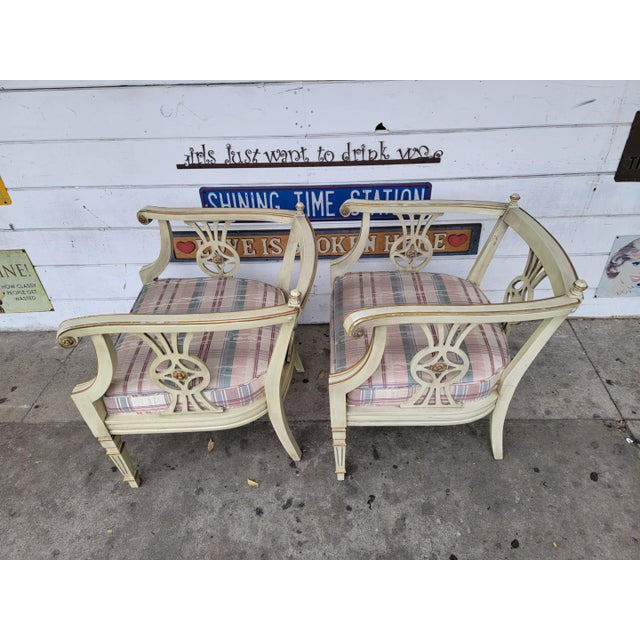 1970s French Style Accent Chairs - Set of 2 For Sale - Image 4 of 18