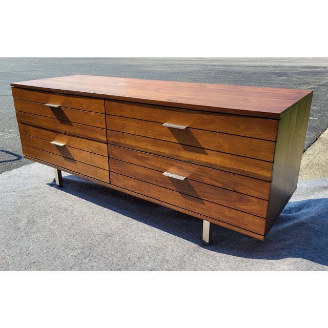 2020s Cb2 Linear Low 4-Drawer Wood Dresser For Sale - Image 5 of 12