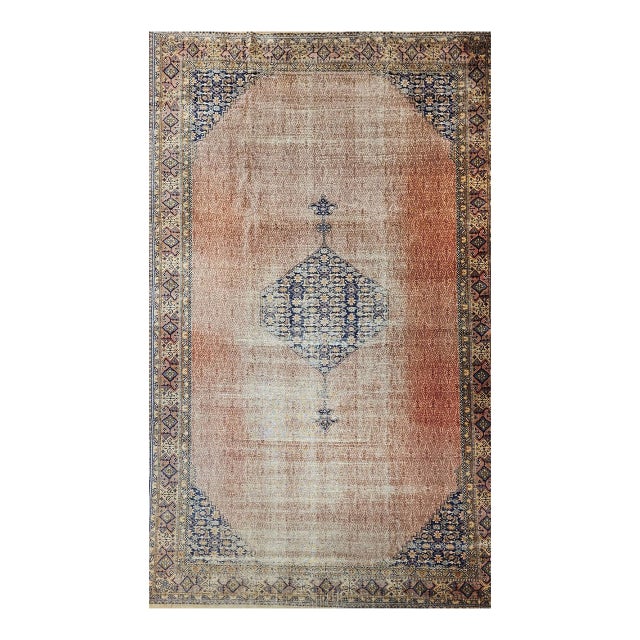 Antique Persian Malayer Camel Hair Gallery Rug, Handwoven, Circa 1900 For Sale