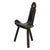 Wood Mid-Century Brutalist Tripod Chair in Pine and Faux Leather, Spain For Sale - Image 7 of 15