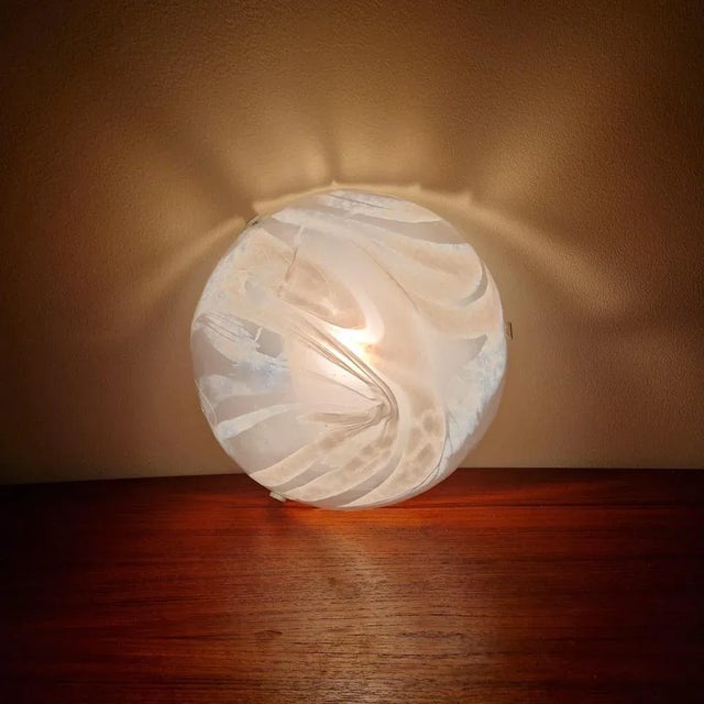 Glass Vintage German Flush Mount from Hillebrand Lighting, 1960s For Sale - Image 7 of 13