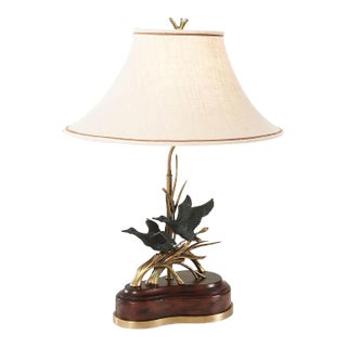 Brass Soaring Duck Table Lamp For Sale