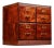 Antique Oak Filing Cabinet With Internal Pusher Rod System For Sale