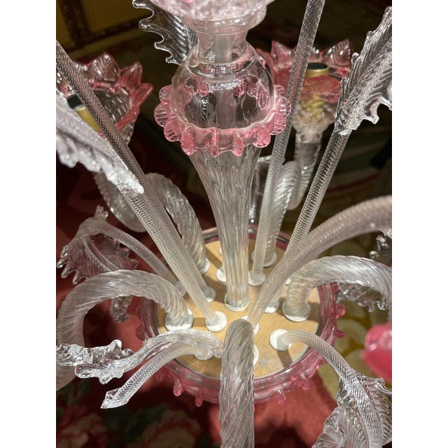 20th Century Mouth Blown Murano Chandelier, Italy For Sale - Image 17 of 18