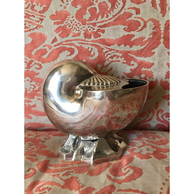 Late 19th Century Victorian Silver Nautilus Spoon Warmer For Sale - Image 9 of 9