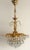 Brass and Crystal Ball 4-Light Chandelier, 1980s For Sale - Image 10 of 15