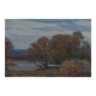 Spring Landscape Antique Oil Painting Original Paintings Large Sizes Art Artist Philbert a.a 1978 For Sale