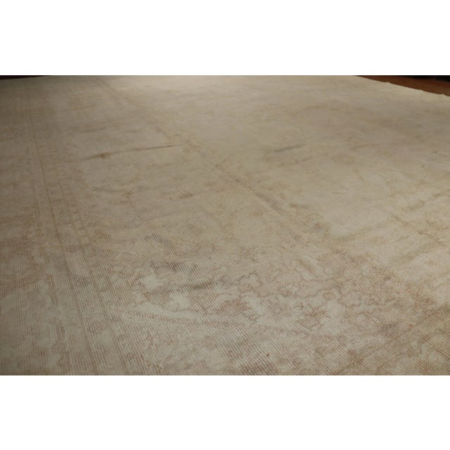 Early 20th Century Oversize Antique Turkish Oushak Rug, 13'1'' X 18'9'' For Sale - Image 5 of 13