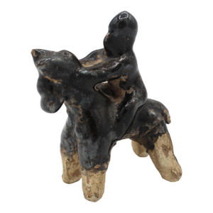 619-907 Ce Miniature Tang Dynasty Stoneware Figure of a Horse & Rider
