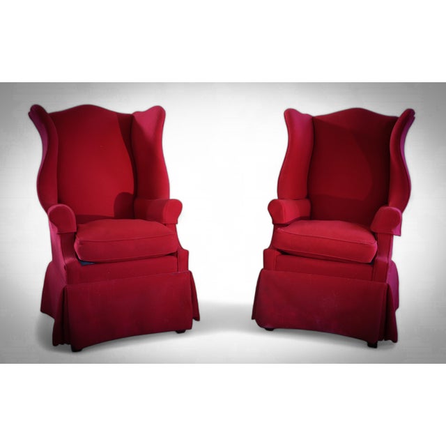 Hepplewhite Style Highback Wingback Armchairs from Polo Ralph Lauren, 1987 For Sale - Image 3 of 18
