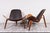 Textile Shell Chairs with Table by Hans J. Wegner for Carl Hansen, 2006, Set of 2 For Sale - Image 7 of 8