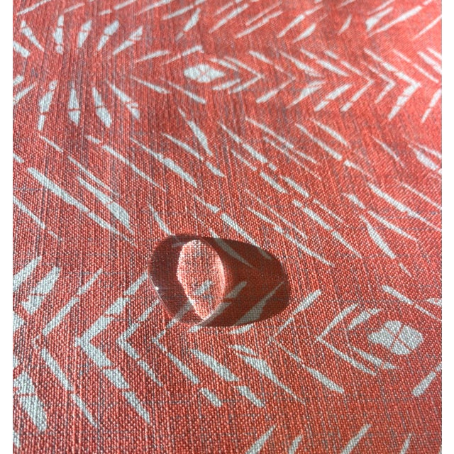 Noho Home Jalene Kanani Batik Coral Indoor Outdoor Hawaiian Tropical Upholstery Drapery Fabric For Sale - Image 4 of 4