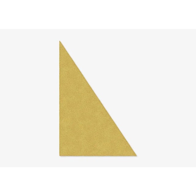 Contemporary Mustard Triangle Plain Rug from Marqqa For Sale - Image 3 of 3