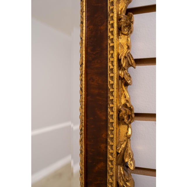 Italian Georgian Style Walnut & Gold Mirror For Sale - Image 12 of 15
