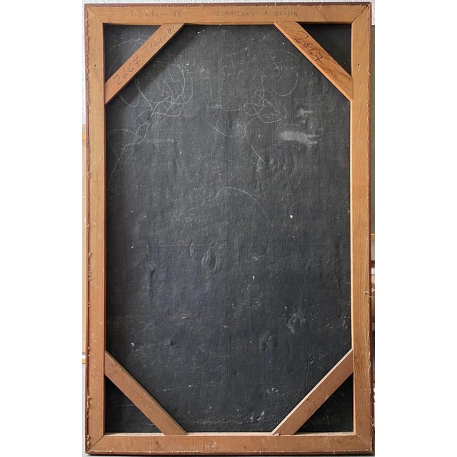 Diego Barboza, Large Venezuelan Expressionist Oil Painting Diego Barboza Latin American Master, 1988 For Sale - Image 4 of 12