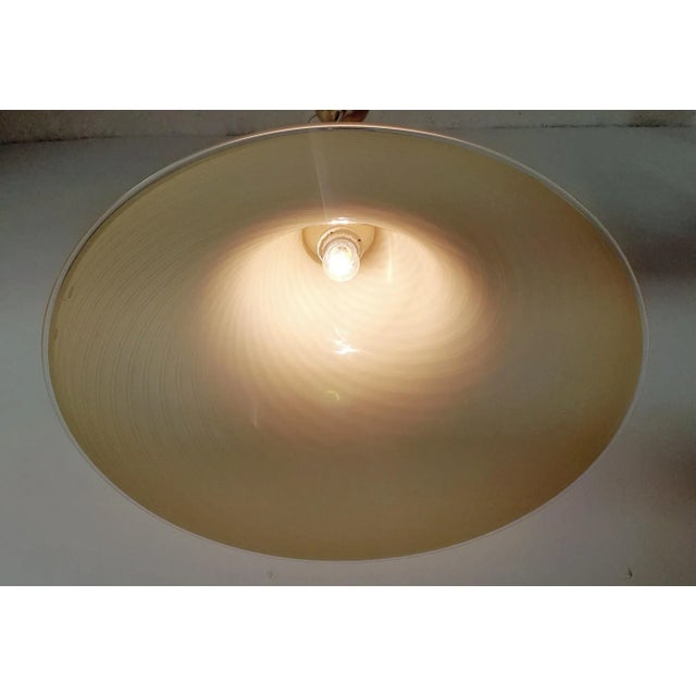 Murano Glass Swirl Pendant Lamp, Italy, 1970s For Sale - Image 3 of 10