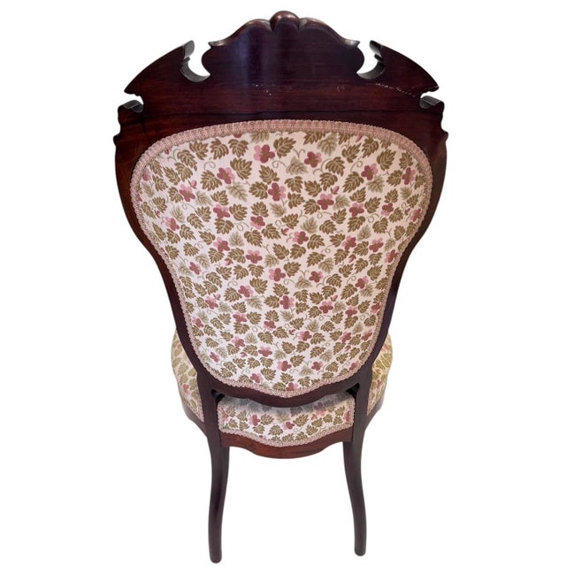 Oxblood Red Mid 19th Century Antique American Ballon-Back Rosewood Chairs. Set of 4 For Sale - Image 8 of 14
