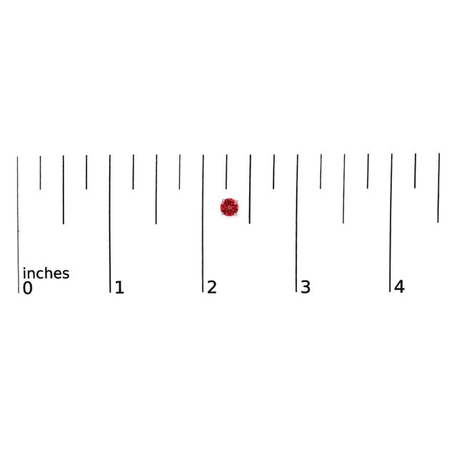 Early 21st Century 14K White Gold 5X5MM Round Red Ruby Solitaire Stud Earrings For Sale - Image 5 of 5