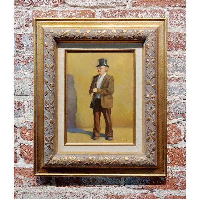 Olaf Palm -The Clarinet Player - Oil Painting For Sale - Image 9 of 9