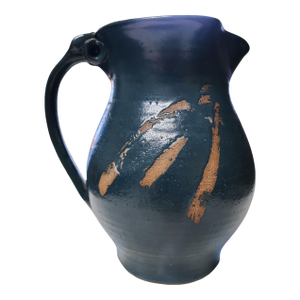 Vintage Artist Signed Studio Pottery Large Pitcher