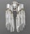Modern Two-Light Crystal Wall Sconces, Pair For Sale In New York - Image 6 of 8