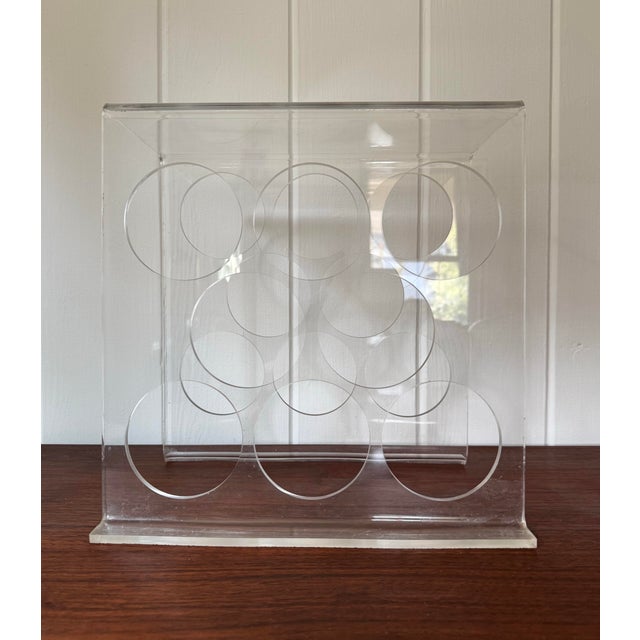 Postmodern 1970s Postmodern Lucite Wine Rack For Sale - Image 3 of 9