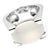 Cartier 18k White Gold Moonstone Large Ring Size 50 US 5 1/4 For Sale
