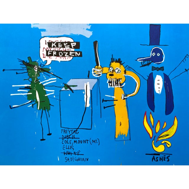 Jean Michel Basquiat Estate Offset Lithograph Pop Art Print " the Dingoes That Park Their Brains With Their Gum " 1988 For Sale In Kansas City - Image 6 of 12