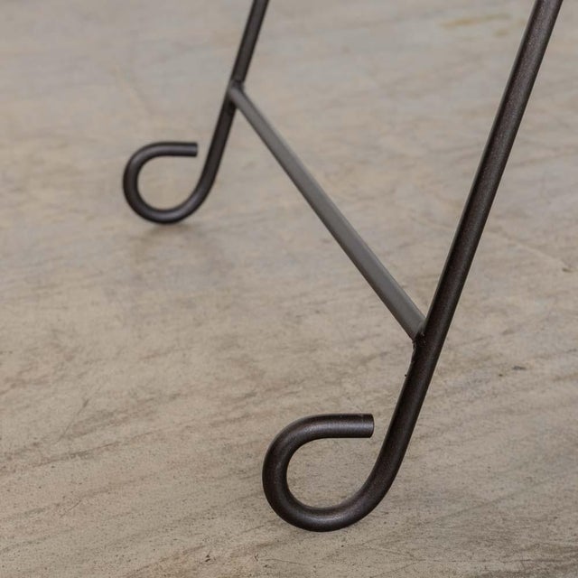 Camel Panoplie Iron Loop Stool, Camel Mohair For Sale - Image 8 of 11