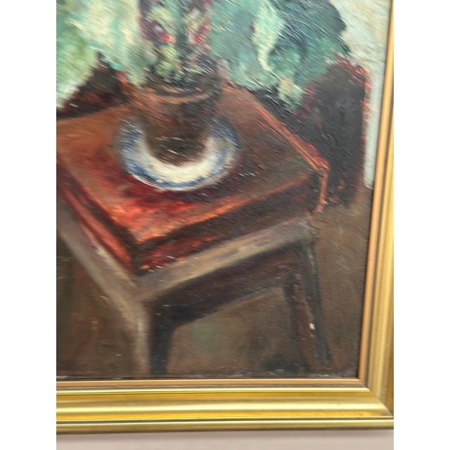 Elna Jacobsson, Cineraria in a Pot, 1960s, Oil Painting on Panel, Framed For Sale - Image 6 of 18