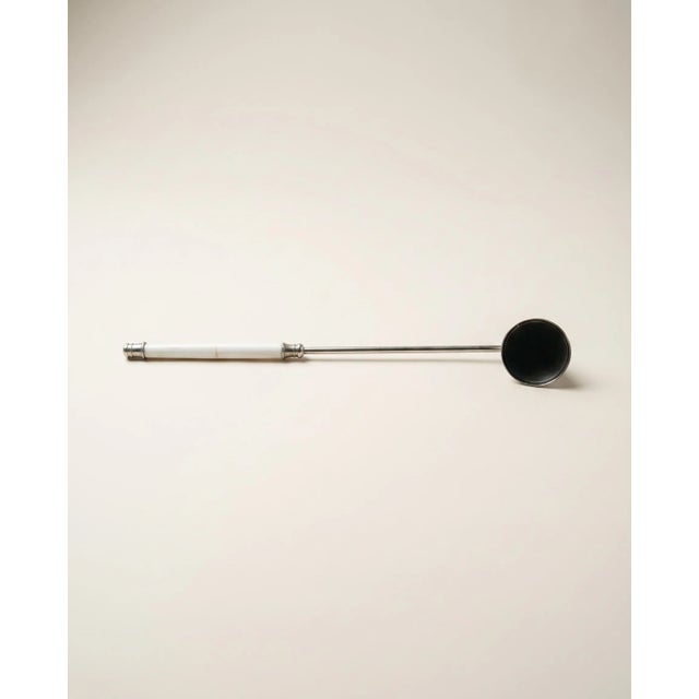 Vintage Candle Snuffer w/ Stone & Metal Handle (13") For Sale - Image 4 of 4