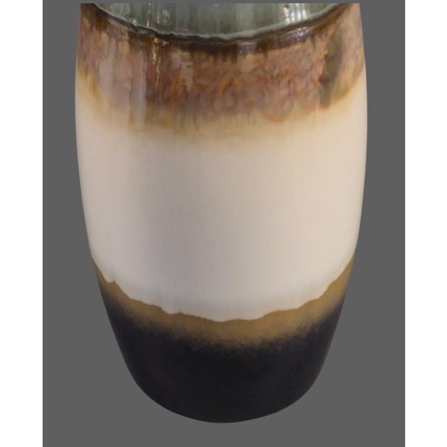 Mid-Century Modern Mid-Century-Modern Glazed Pottery Multi Colored Tube Vase For Sale - Image 3 of 9