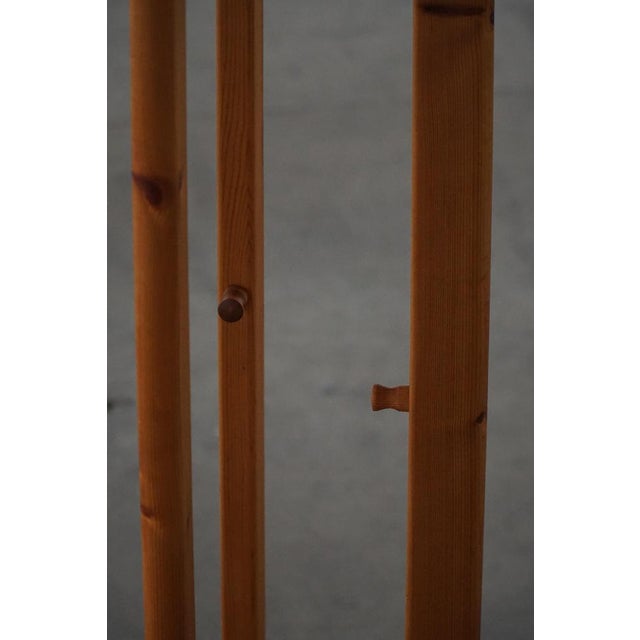 Danish Modern Brutalist Round Coat Stand in Pine, 1970s For Sale - Image 14 of 17
