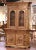 This rare antique French gun cabinet was crafted in solid oak circa 1860 and offers the scale, carving, and architectural...