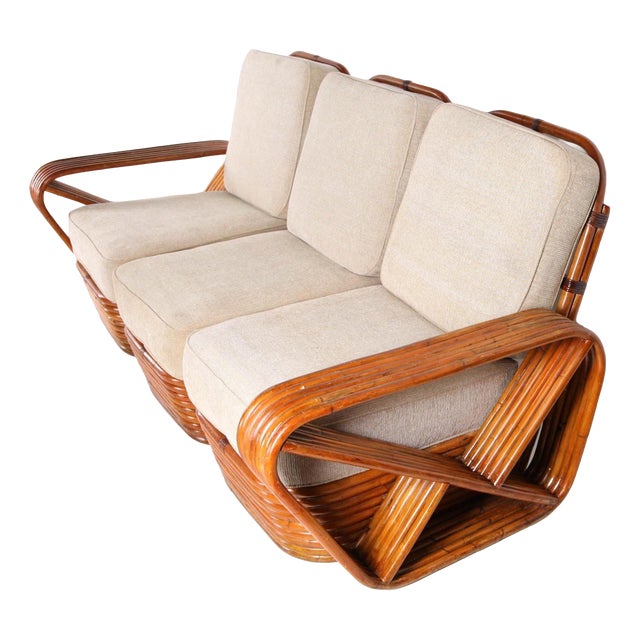Rattan Sofa from Paul Frankl, 1970s For Sale